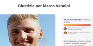 Vannini, raccolte 200 mila firme: giustizia per Marco