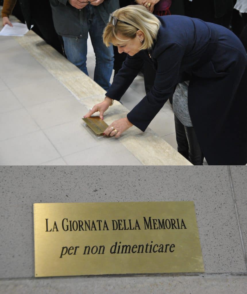 Persecuzioni razziali, deposta un pietra d'inciampo all'istituto Stendhal