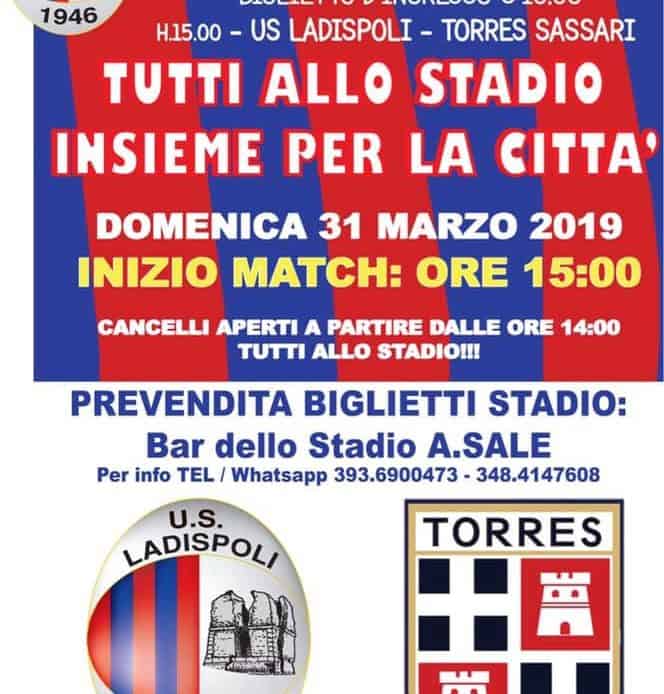 Il Ladispoli calcio attende la Torres per la salvezza