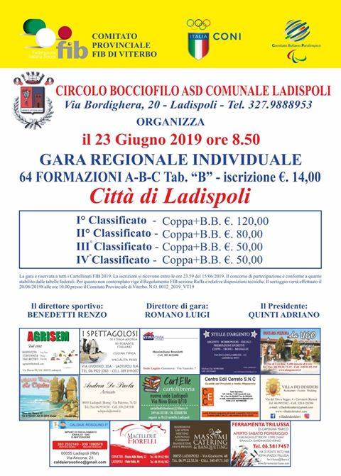 Bocce, a Ladispoli è tempo di gare