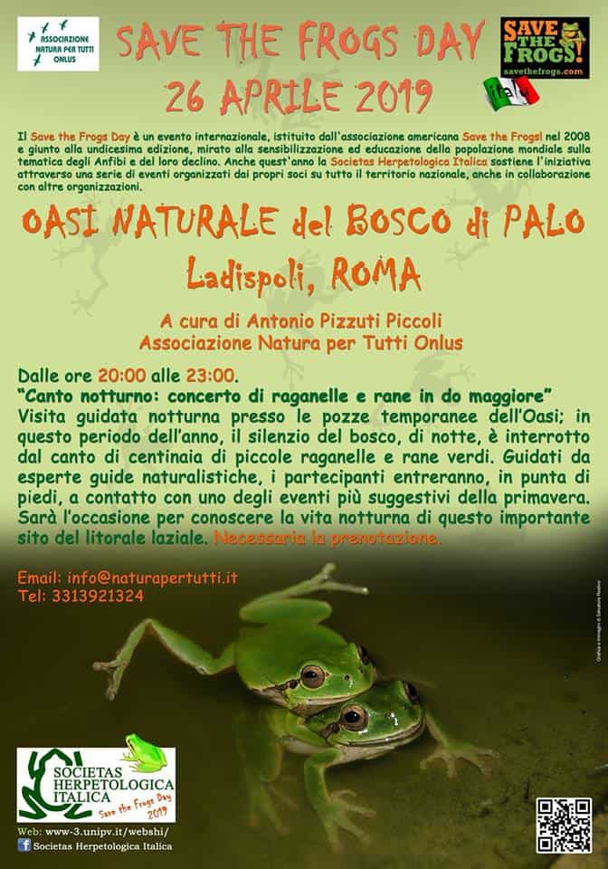 L'Oasi Naturale di Palo sarà il teatro del "canto notturno" delle rane