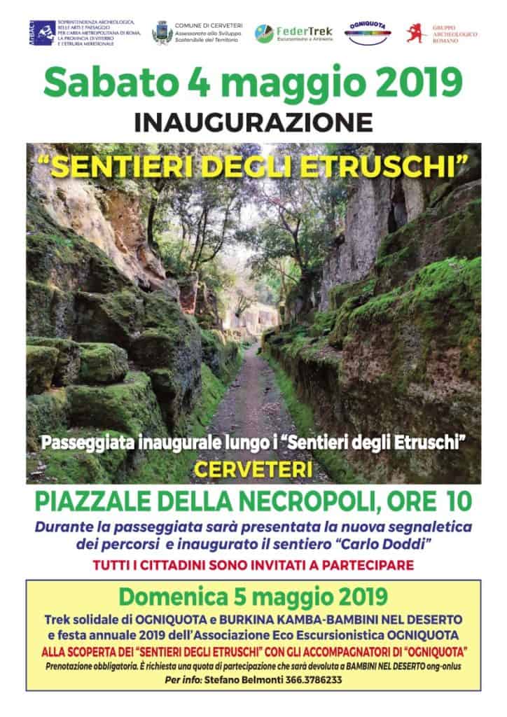 Inaugurazione "Sentieri degli Etruschi" rinviata causa maltempo