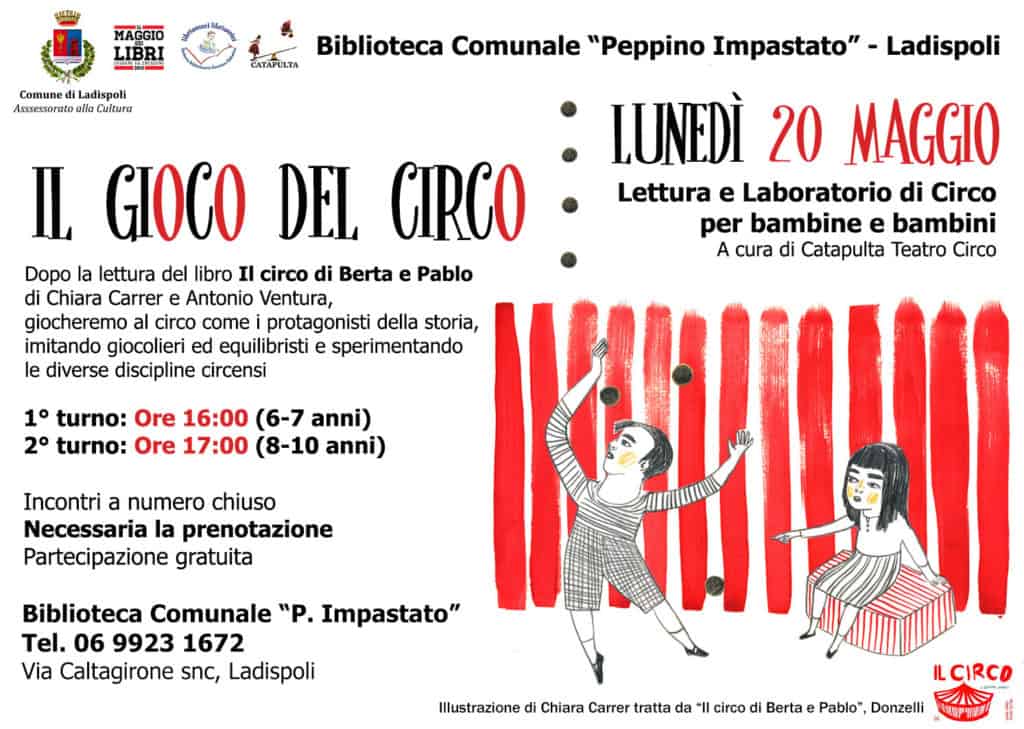 In biblioteca "Il gioco del circo! Lettura e laboratorio di Arti Circensi"