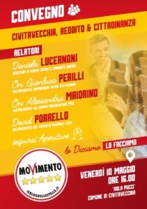 Civitavecchia, domani alla Pucci il convegno sul Reddito di Cittadinanza