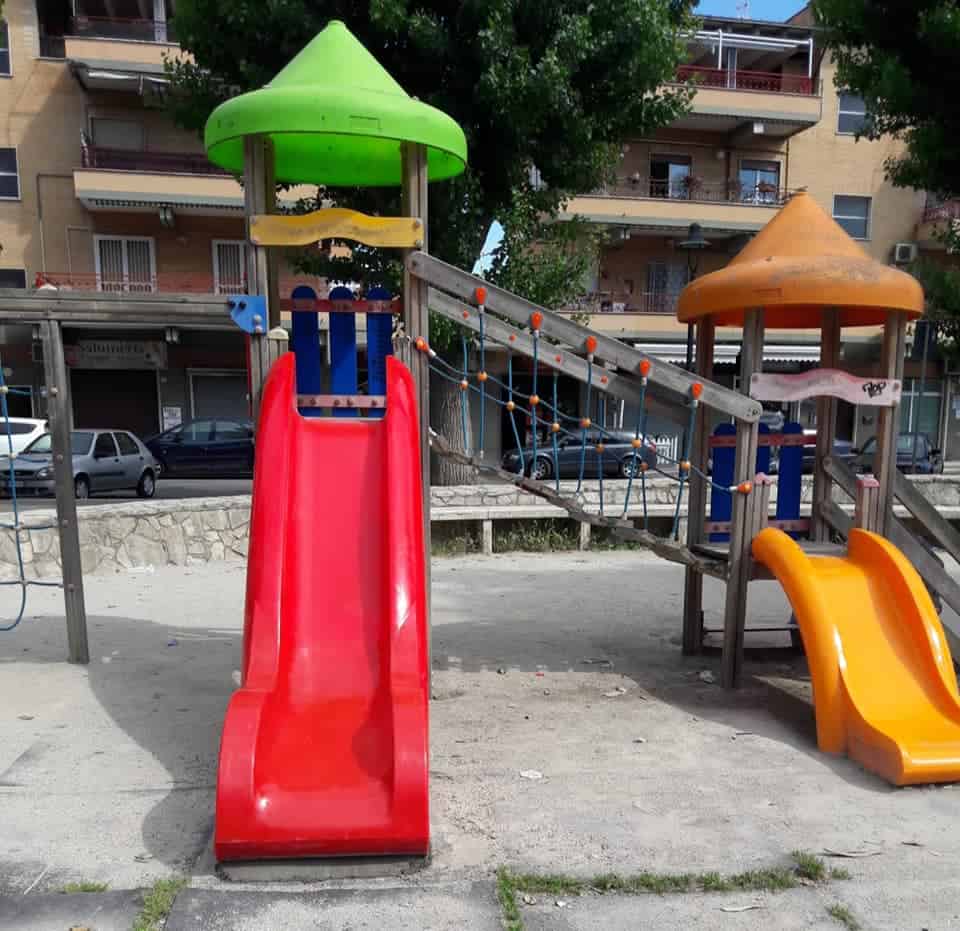 Ladispoli, riparato lo scivolo di Piazza Domitilla