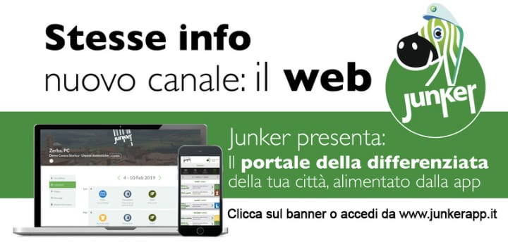 Cerveteri, Raccolta Rifiuti: la APP Junker ora è anche sul WEB