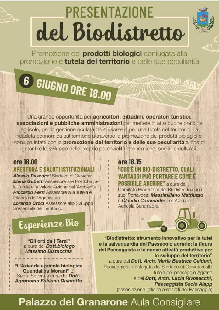 A Cerveteri arriva il Biodistretto