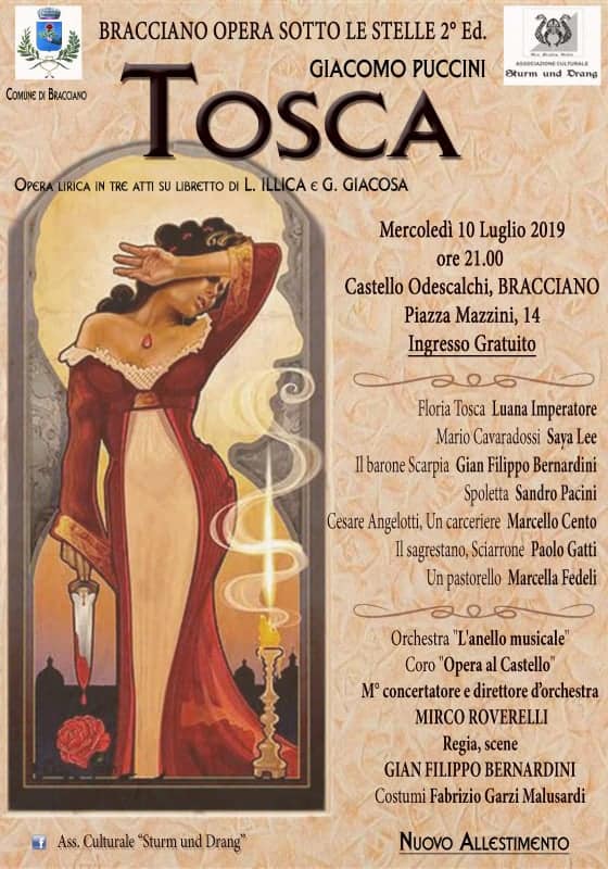 Bracciano, grande apertura di stagione con la Tosca al Castello Odescalchi