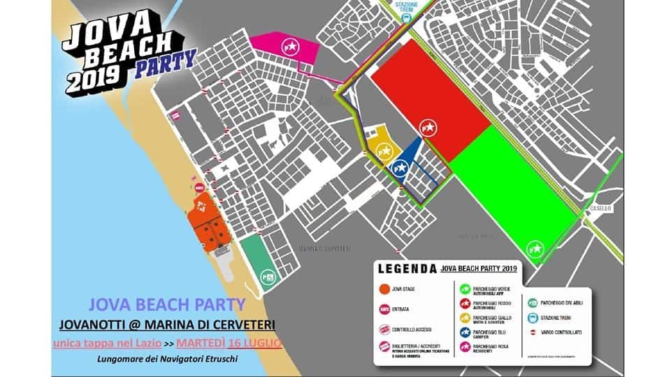 Marina di Cerveteri, Jova Beach Party: tutte le informazioni su come raggiungere Campo di Mare