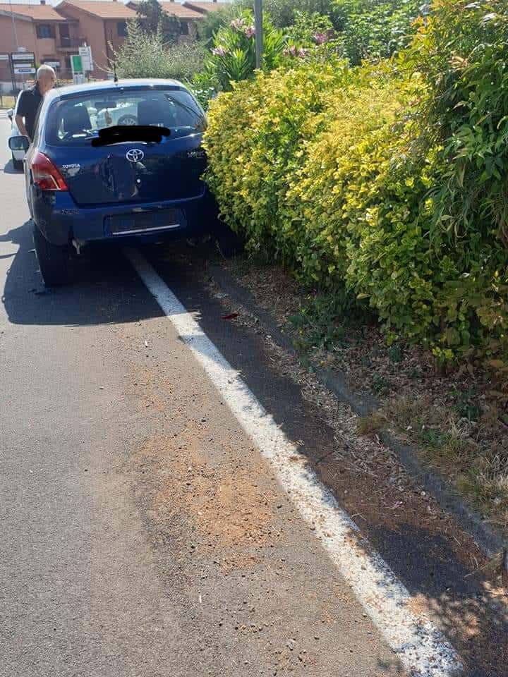Valcanneto, macchina tamponata violentemente da un vandalo della strada
