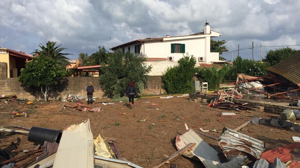 Tromba d'aria, 20 le abitazioni colpite a Fiumicino