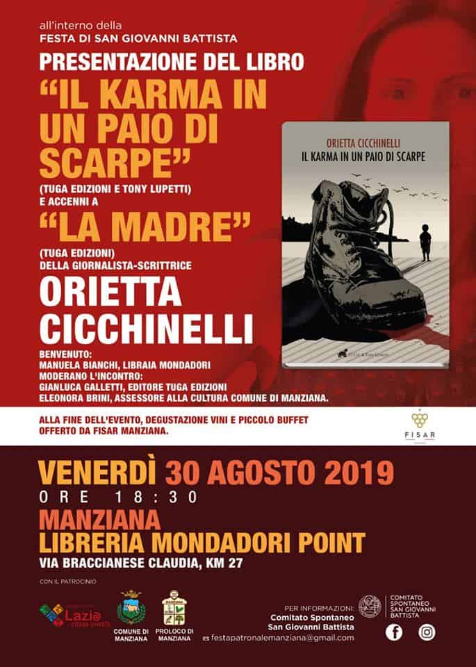 Manziana, il 30 agosto la presentazione de "Il karma in un paio di scarpe"