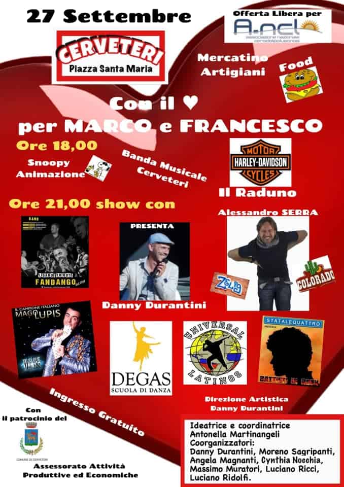 Con il cuore per Marco e Francesco