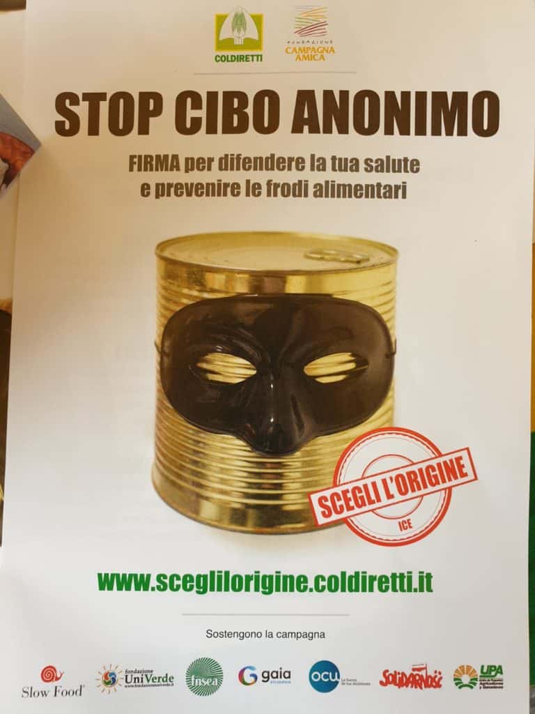 Cerveteri, "Eat Original, scegli l'origine" oggi la raccolta firme 