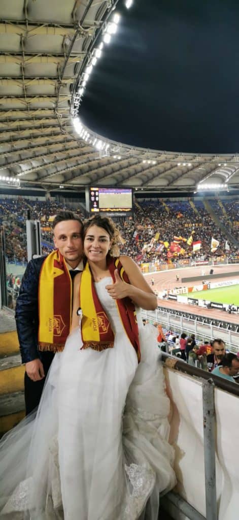 Due amori che si uniscono: matrimonio all'Olimpico per una coppia di Ladispoli
