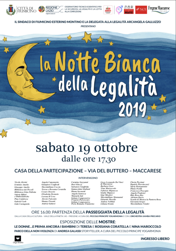 Fiumicino, al via la quarta edizione della notte bianca della Legalità
