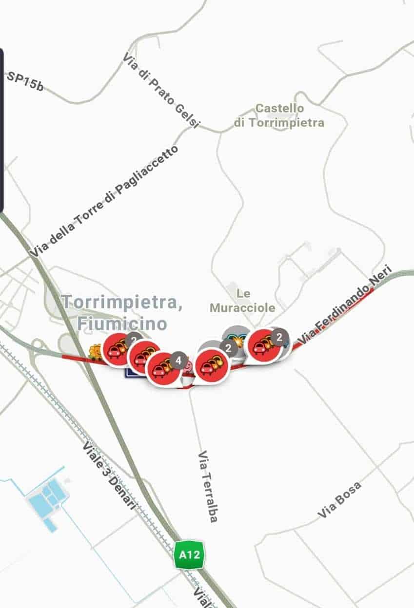 Incidente sulla Via Aurelia in direzione di Roma Incidente sulla Via Aurelia in direzione di Roma