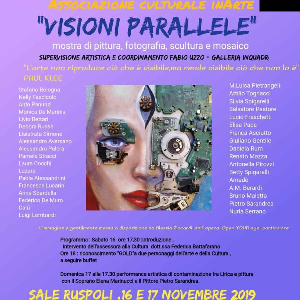 Cerveteri, sabato si inaugura la mostra 'Visioni Parallele'