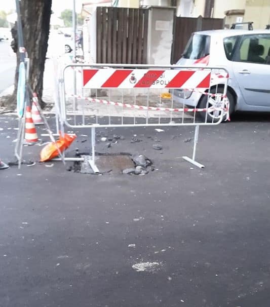 Ladispoli, con le piogge è emergenza buche