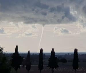 Anche oggi una tromba marina a Tarquinia