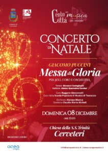 Cerveteri, nel Giorno dell'Immacolata Concezione il 'Messa di Gloria' di Giacomo Puccini