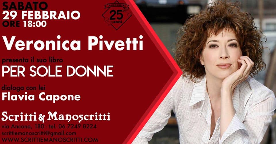Ladipsoli, domani Veronica Pivetti presenterà il suo nuovo libro