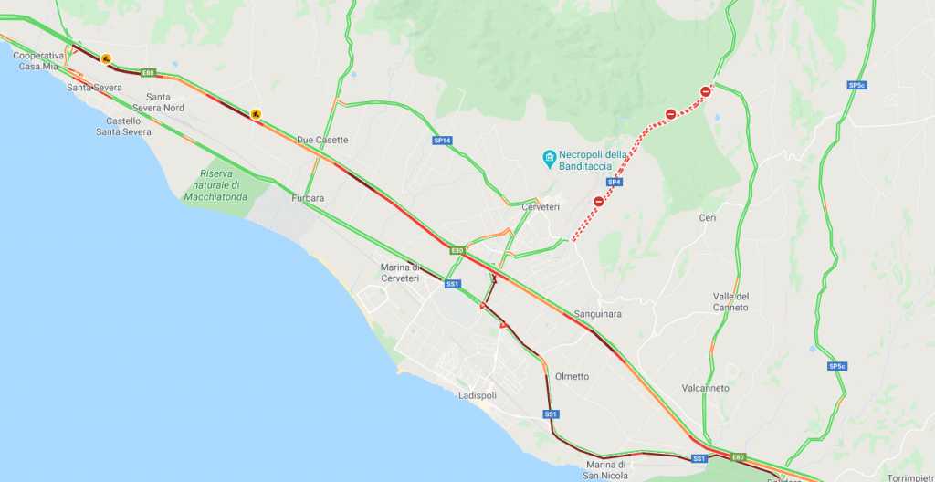 Autostrada e Aurelia in tilt, lunghe code verso la capitale