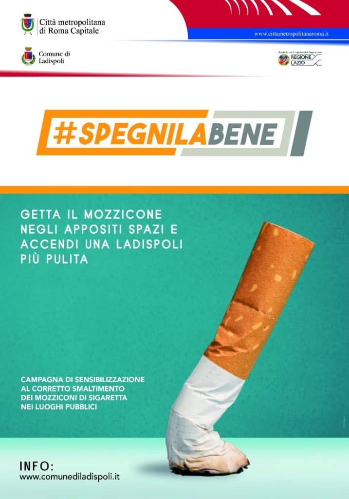 #spegnibene, a Ladispoli la campagna contro l'abbandono dei mozziconi a terra