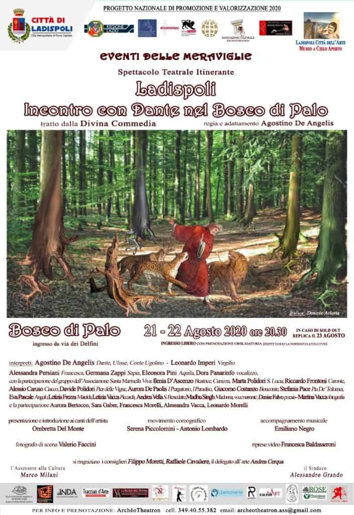 “Ladispoli, incontro con Dante al Bosco di Palo”