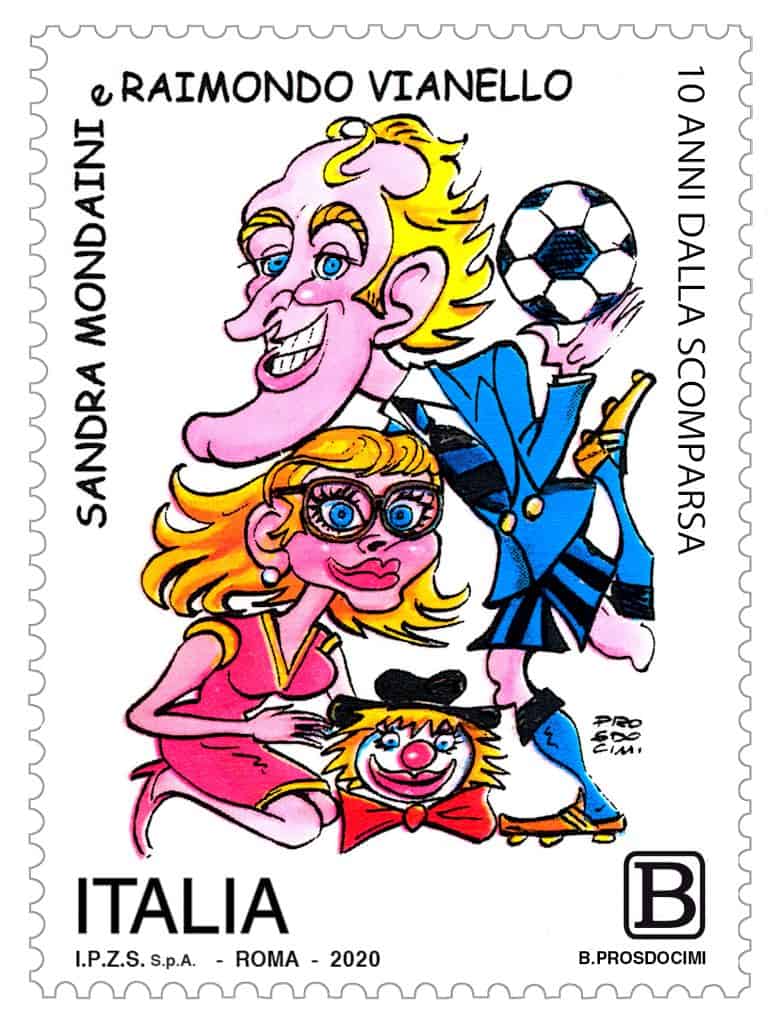 Poste italiana, un francobollo dedicato a Sandra Mondaini e Raimondo Vianello