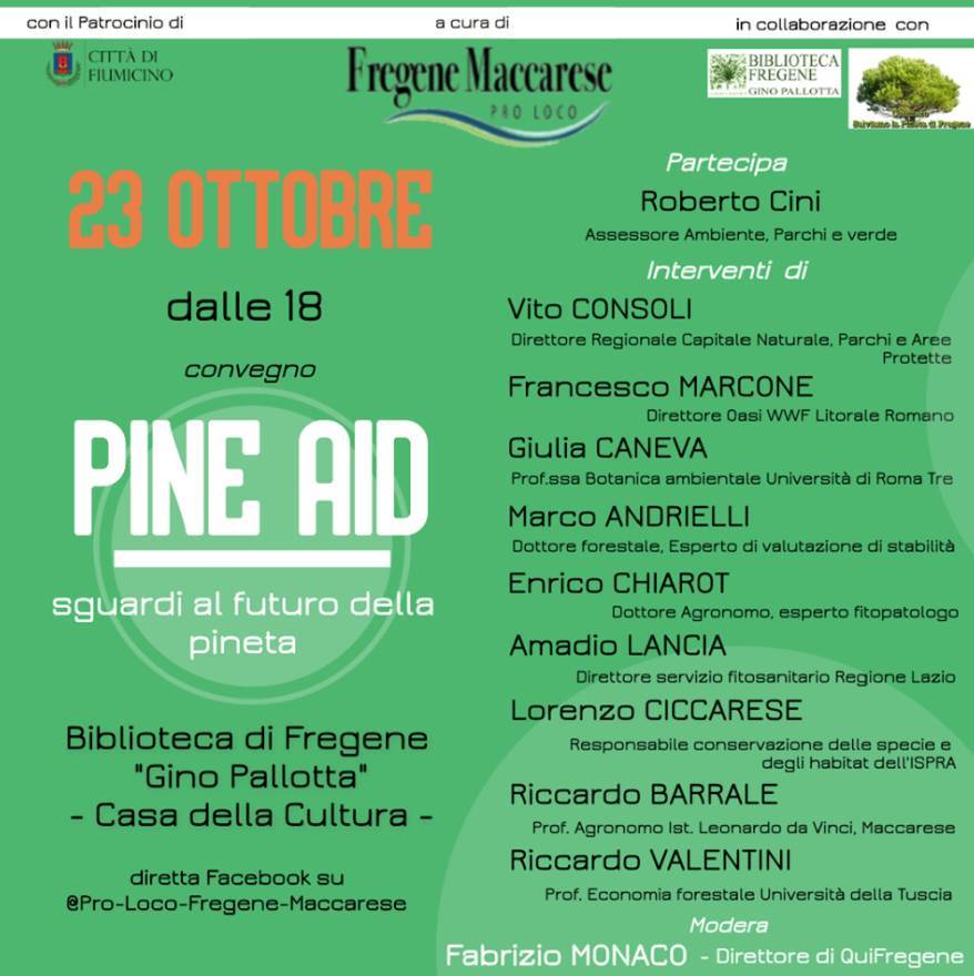 A Fiumicino il convegno PINE AID - Sguardi al futuro della pineta