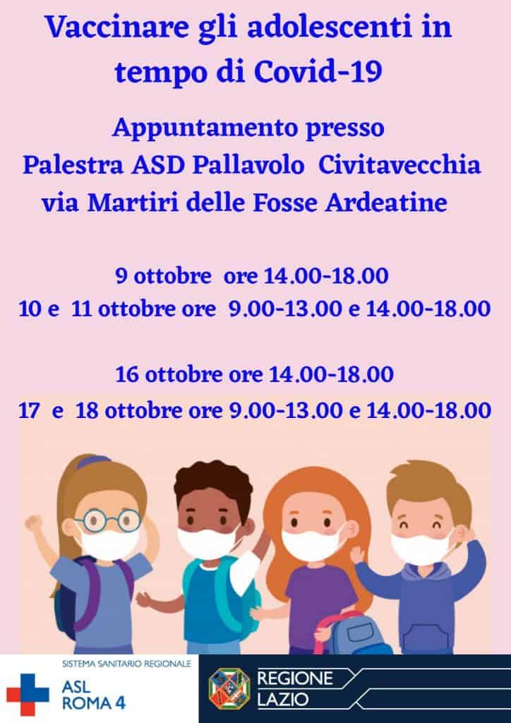 Civitavecchia, parte la campagna"Vaccinare gli adolescenti in tempo di covid-19"