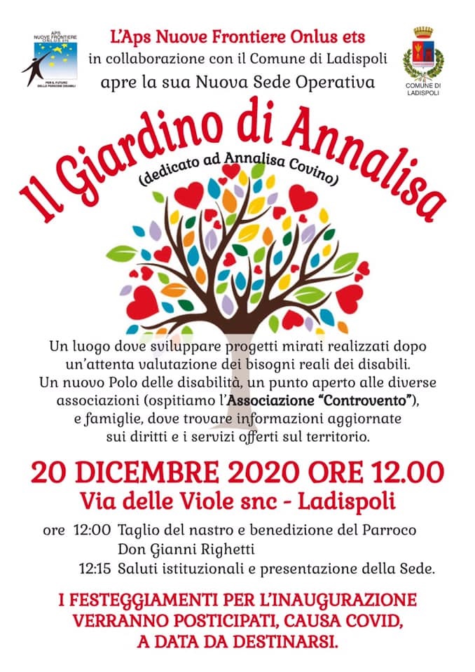 Ladispoli, taglio del nastro per il "Giardino di Annalisa"