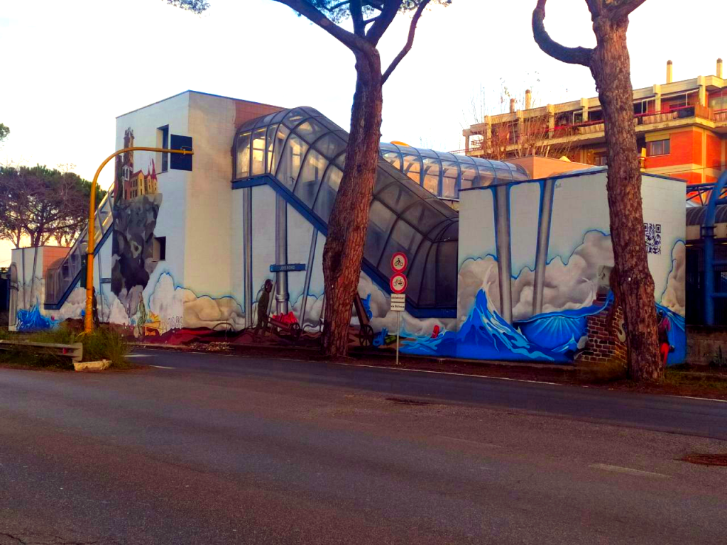 NE-OS, il Poema Murale di "Literary Street Art"a Ostia