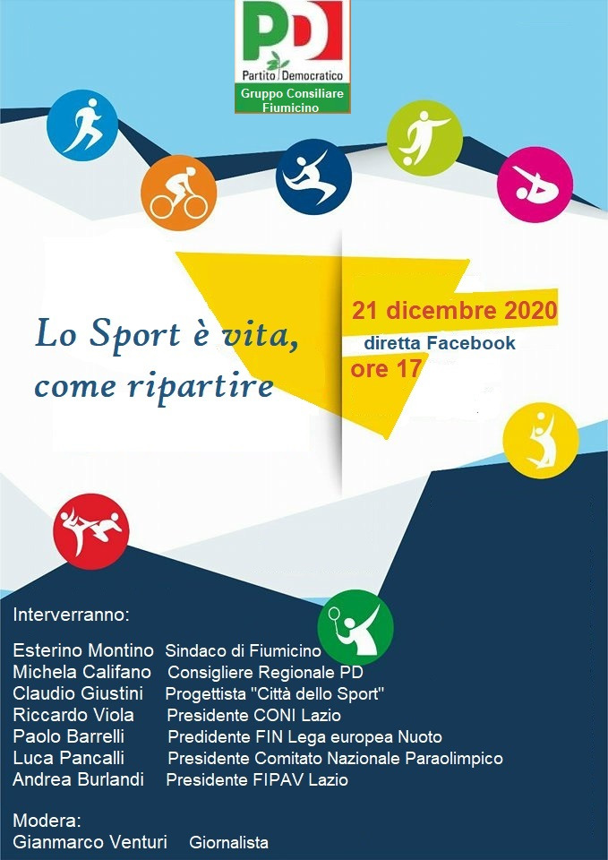 Fiumicino, un convegno online sul futuro dello sport in città