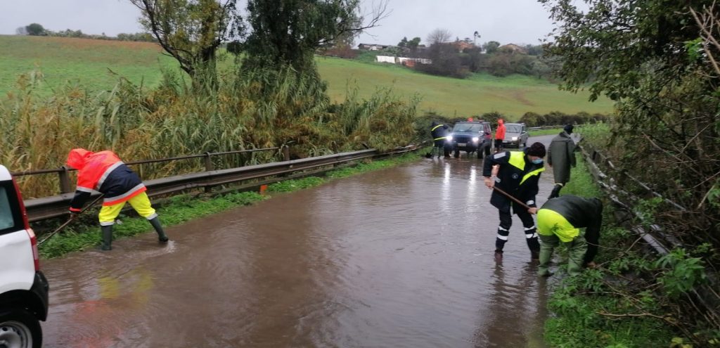 Cerveteri: strade allagate e alberi caduti, interventi su tutto il territorio
