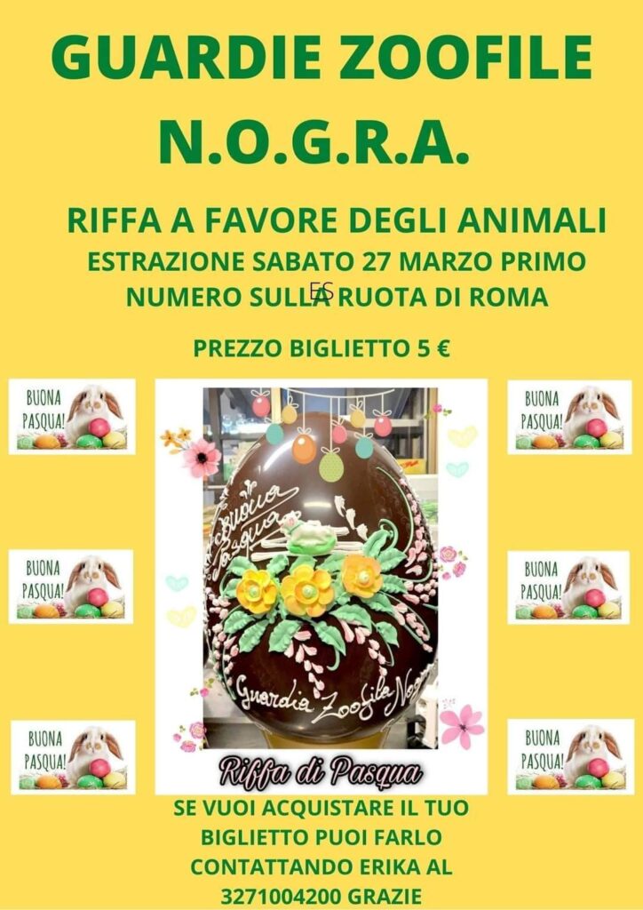 Ladispoli, riffa di Pasqua a favore degli animali