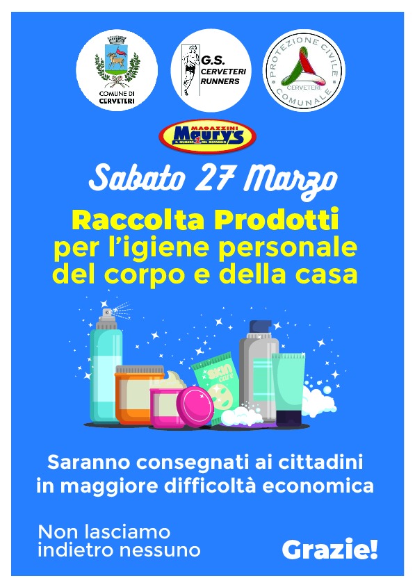 Cerveteri, non lasciamo indietro nessuno: sabato 27 marzo raccolte straordinarie al Carrefour e al Maury’s