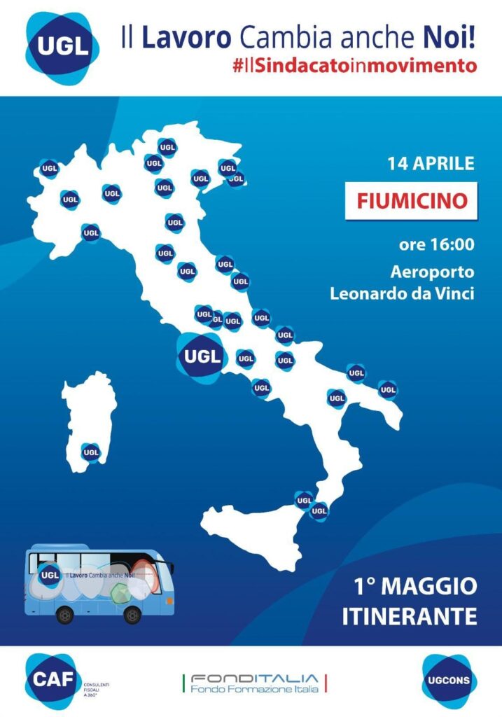 A Fiumicino arriva il tour nazionale dell'Ugl "Il lavoro cambia anche noi"