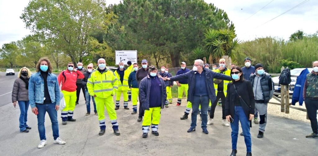 Cerveteri, ieri lo sciopero dei dipendenti MSA Ambiente