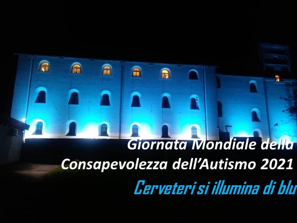 Autismo: il Granarone a Cerveteri si illumina di blu