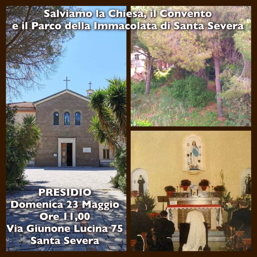 Salvaguardia della Chiesa, del Convento e del Parco naturale di Santa Severa: domenica presidio