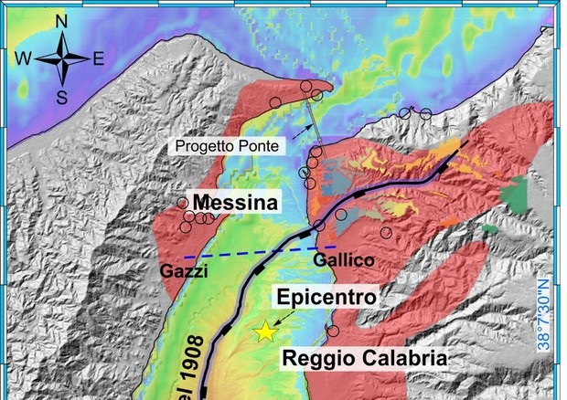 Scoperta tra i fondali marini tra Sicilia e Calabria la faglia che causò il terremoto a Messina e Reggio Calabria nel 1908