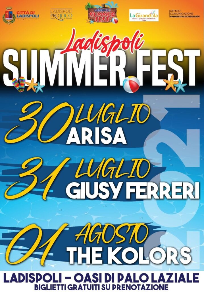 Ladispoli Summer Fest: arrivano Arisa, Giusy Ferreri e i The Kolors