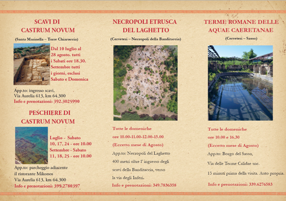 'Estate con l'archeologia': nel territorio 4 luoghi da visitare