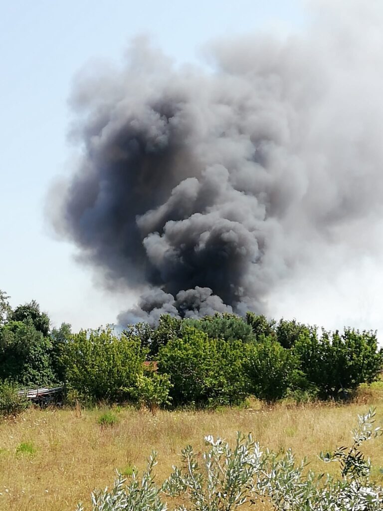 cerveteri incendio zona vignali