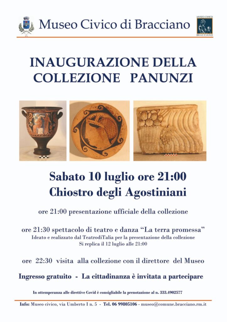 Bracciano, sabato al museo civico la presentazione inedita della collezione Panunzi