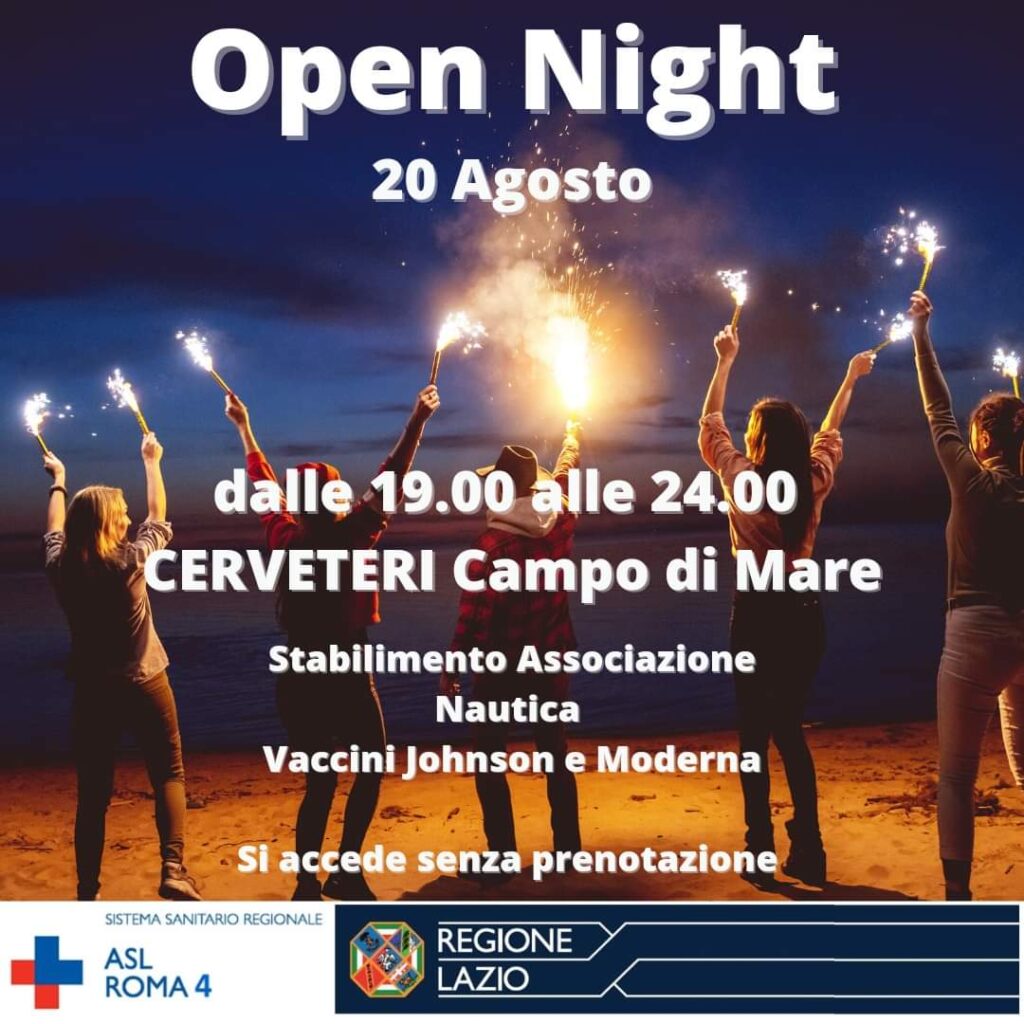Vaccini: domani l'open night all'Assonautica Campo di Mare