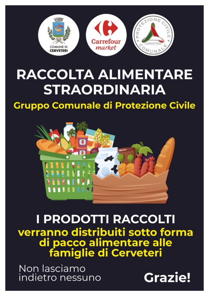 cerveteri raccolta generi alimentari