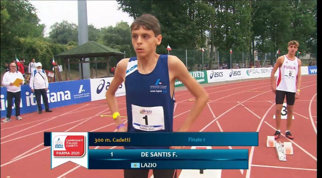 Cerveteri brilla a Parma. Francesco De Santis argento nei 300m.